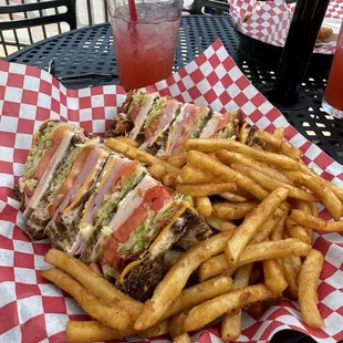 This is the World Club with fries.