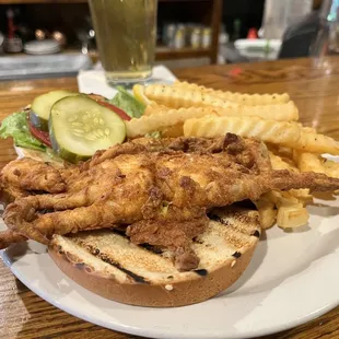 Soft Shell Crab sandwich w/ fries