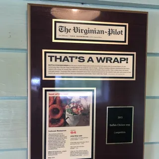 Award Winning Buffalo Chicken Wrap