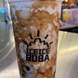 Dirty brown sugar boba