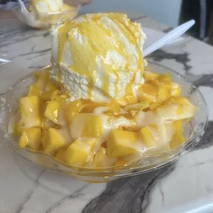 mango shaved ice cream