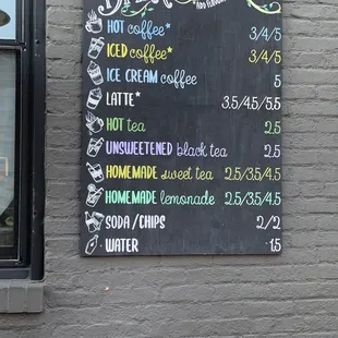 Drinks menu 9/12/2021
