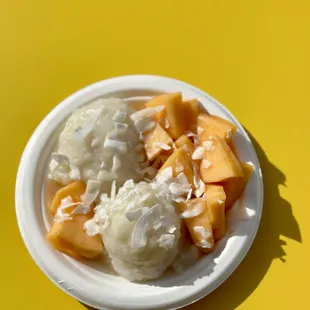 Cantaloupe with rice