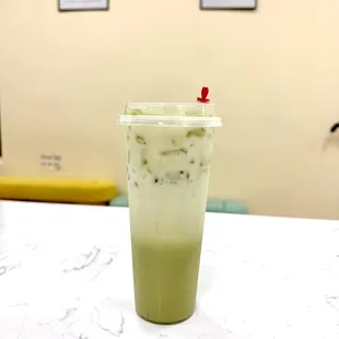Jasmin matcha milk tea