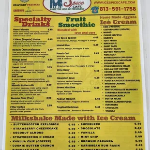 Menu back