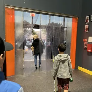 You know it's gonna be cold when you walk through the Costco meat section plastic wall.