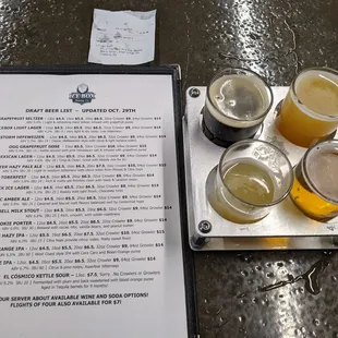 Menu &amp; flight