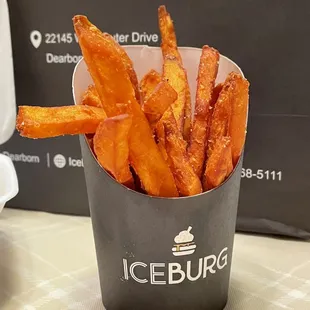 Sweet potato fries (minus quite a few fries that I ate on the drive home ;-) )