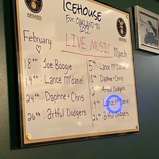 the schedule of the event