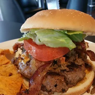 KP Burger hotness at Ice House. It&apos;s burger month.  Get your burger on!