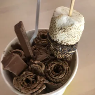 marshmallows and chocolate