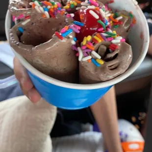 Chocolate with Oreo &amp; had cherries