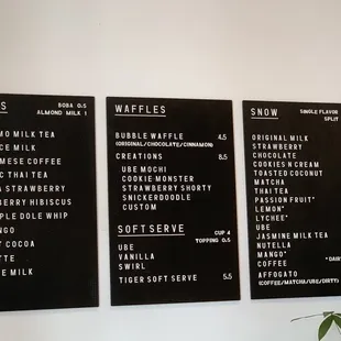 April 2021 menu