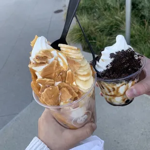 Snickerdoodle bubble cone and tiger Sundae