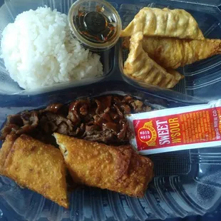 a meal in a plastic container
