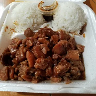 Honey chicken to go. Thought this might be breaded like sweet and sour but it was fine.