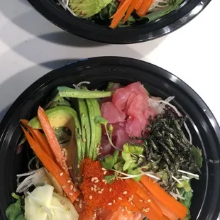 POKE BOWL - SALMON The new menu is amazing! This one has both salmon and tuna.