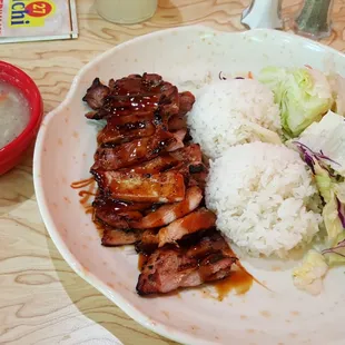 Chicken Teriyaki, Steamed Rice, Side Salad &amp; Egg Flower Soup.