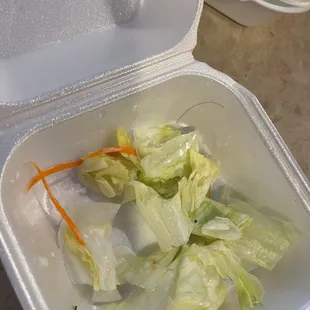 Salad with hair