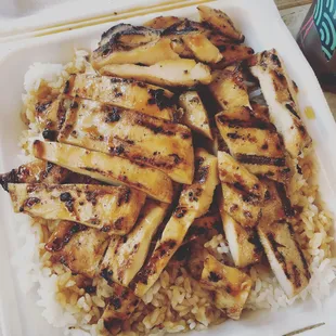 Chicken Breast Teriyaki, no salad, extra rice.