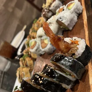 Shrimp Tempura Roll, Salmon Avocado Roll