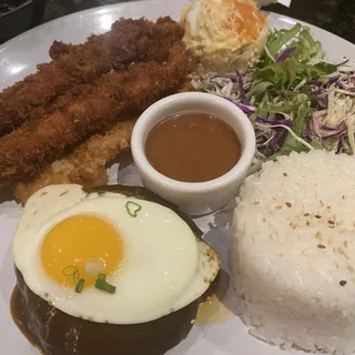 6 oz. Hambak, Fish Katsu and 2 Pieces Shrimp Katsu