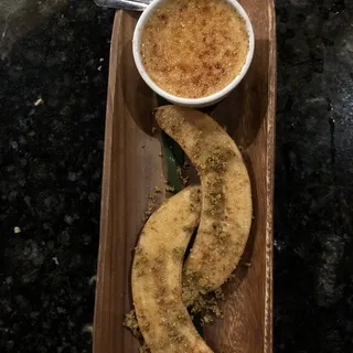Lemon Yuzu Creme Brulee and Banana Brulee