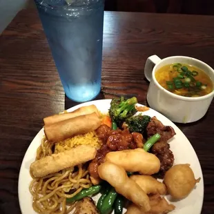 Various buffet items