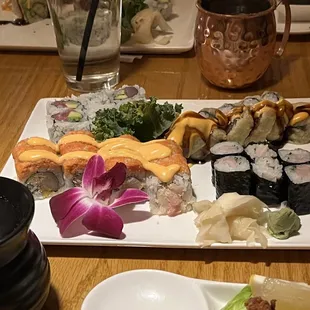 sushi, food, sashimi, sushi and sashimi