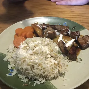 Teriyaki Steak. $7 and some change. Pretty good!