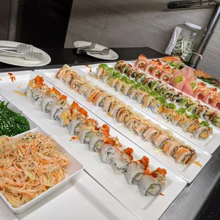 various types of sushi