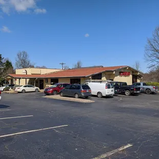 a view of the outside of the restaurant