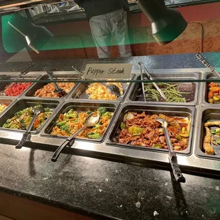 a variety of food items