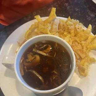 Hot and sour soup. Very good.