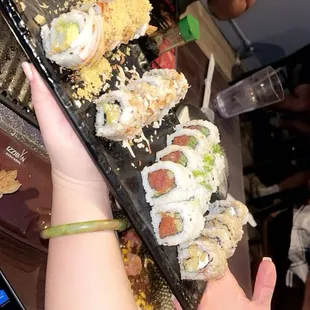 food, sushi and sashimi