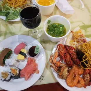 First 2 plates and soup.