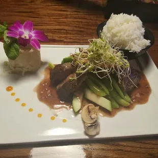 The lamb entrée.  For $20+ bucks wish there was more lamb and less rice and vegetables.