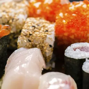 a variety of sushi