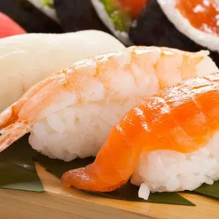 a variety of sushi