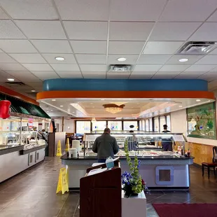 the interior of a restaurant