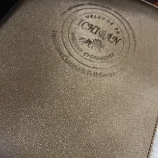 a closeup of the menu