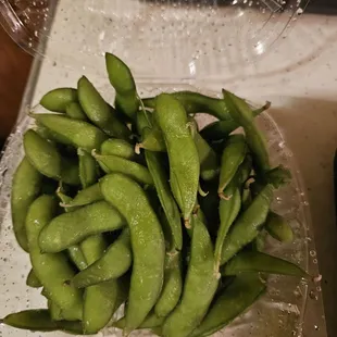 Edamame. Nice and salty (exactly how I like it).