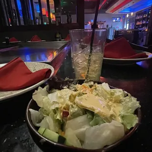 Salad that comes with the hibachi order
