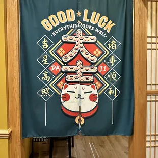 a banner for good luck