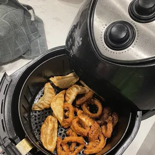 Reheating gyoza in air fryer because was delivered cold