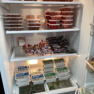 refrigerator full of food