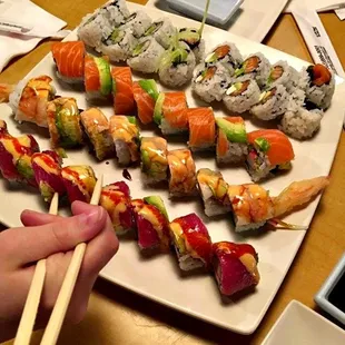 sushi and sashimi, food, sashimi, sushi
