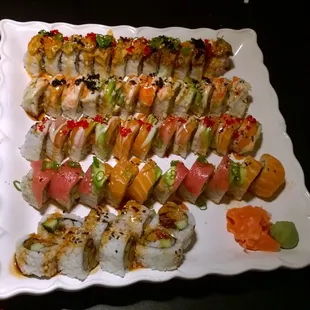 Big plate with multiple rolls. All were amazing as always.