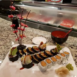 11.99 sushi 3 roll luncheon. Very good and fresh