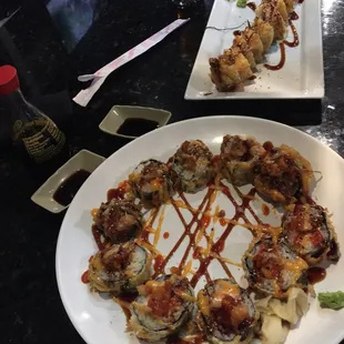 sashimi, sushi, sushi and sashimi, food